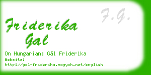 friderika gal business card