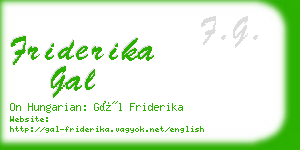 friderika gal business card